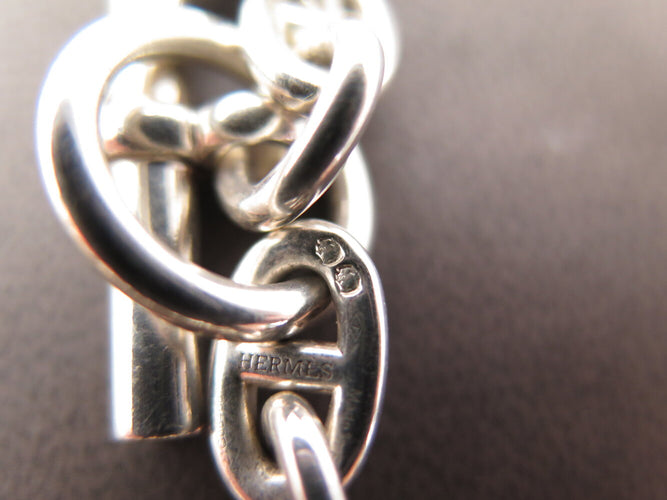 Collier collier HERMES sautoir chaine d'ancre 43 maillons en argent 72gr long 58 Facettes 273213