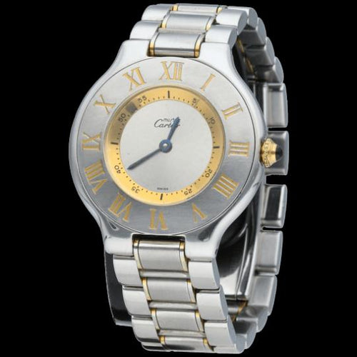 Montre Cartier Montre Must 21 Or Jaune 18K / Acier 58 Facettes MT44893