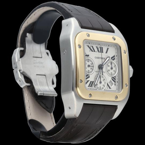 Montre Cartier Montre Santos 100 Xl Chronograph 58 Facettes MT45678