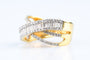 Bague 50 Bague croisée en or jaune 18K avec diamants taille baguette et brillant 58 Facettes BG31300274-107