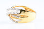 Bague 50 Bague croisée en or jaune 18K avec diamants taille baguette et brillant 58 Facettes BG31300274-107