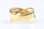 Bague 50 Bague croisée en or jaune 18K avec diamants taille baguette et brillant 58 Facettes BG31300274-107