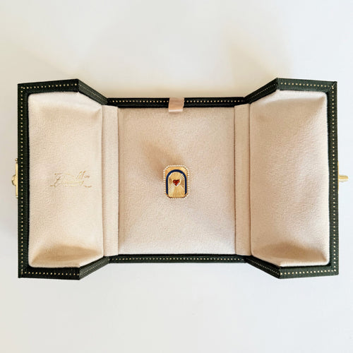 Bague 47 Marie Lichtenberg - Bague Heart Mini Scap en or jaune 18 carats et diamants 58 Facettes