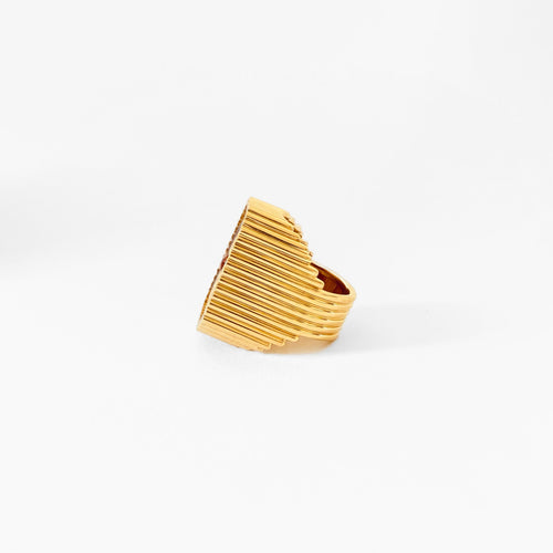 Bague 47 Marie Lichtenberg - Bague Heart Mini Scap en or jaune 18 carats et diamants 58 Facettes