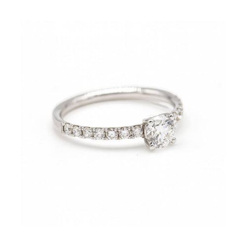 Bague NOR - Bague en or blanc 18 kt avec diamants de laboratoire 58 Facettes UKD362921MM