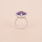 Bague 49 Bague cible en or gris et diamants avec améthyste 58 Facettes 794155