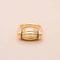 Bague 54 O. J. Perrin - Bague godronnée en or jaune 18K 58 Facettes 793324
