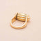 Bague 54 O. J. Perrin - Bague godronnée en or jaune 18K 58 Facettes 793324