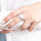 Bague 53 Bague chevalière en or gris 18 carats et diamants 58 Facettes 794077