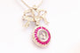 Collier Collier avec pendentif-broche nœud pavé de diamants et rubis 58 Facettes MT240099
