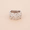 Bague 53 Bague bandeau ajourée en or blanc et diamants 58 Facettes 794120