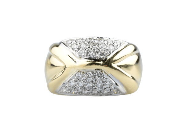 Bague 53 Bague pavée de diamants en or jaune 18K 0,64 ct 58 Facettes BGDCY140-107