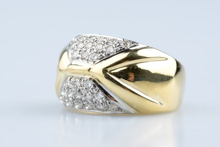 Bague 53 Bague pavée de diamants en or jaune 18K 0,64 ct 58 Facettes BGDCY140-107