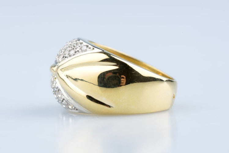 Bague 53 Bague pavée de diamants en or jaune 18K 0,64 ct 58 Facettes BGDCY140-107