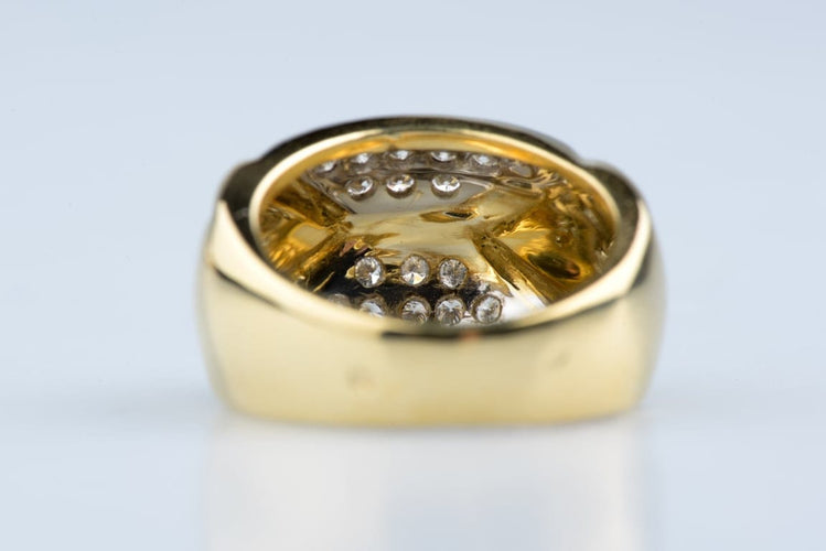 Bague 53 Bague pavée de diamants en or jaune 18K 0,64 ct 58 Facettes BGDCY140-107
