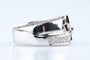 Bague 54 Bague étoile en or blanc 18K avec rubis et diamants 58 Facettes BG41300008-107