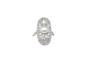 Bague 54 Bague marquise en platine avec perle fine et diamants 58 Facettes 250452