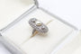 Bague 54 Bague marquise en platine avec perle fine et diamants 58 Facettes 250452