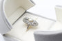Bague 54 Bague marquise en platine avec perle fine et diamants 58 Facettes 250452