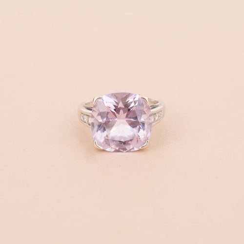 Bague 53 Mauboussin Gueule d’amour - Bague en or blanc 18 ct, diamants et quartz 58 Facettes 794152