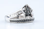 Bague 54 Bague étoile en or blanc 18K et diamants noirs et blancs 58 Facettes BG31300267-107
