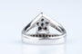 Bague 54 Bague étoile en or blanc 18K et diamants noirs et blancs 58 Facettes BG31300267-107