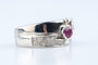 Bague 57 Bague rubis et diamants en or blanc 18 carats 58 Facettes BG41400035-107