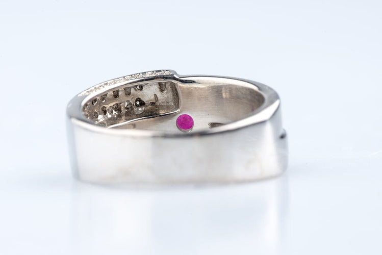 Bague 57 Bague rubis et diamants en or blanc 18 carats 58 Facettes BG41400035-107