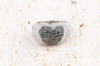 Bague 53.5 Bague dôme cœur en or blanc 18K et diamants noirs et blancs 58 Facettes BG31300347-107