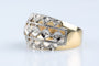 Bague 56 Bague ajourée en or jaune et blanc 18K sertie de diamants 58 Facettes BGDIAM5489-107