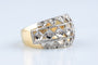 Bague 56 Bague ajourée en or jaune et blanc 18K sertie de diamants 58 Facettes BGDIAM5489-107