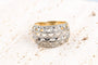 Bague 56 Bague ajourée en or jaune et blanc 18K sertie de diamants 58 Facettes BGDIAM5489-107