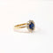Bague 55 Bague marguerite entourage en or jaune 18K saphir et diamants 58 Facettes MARGT.S.Pont-FA.67