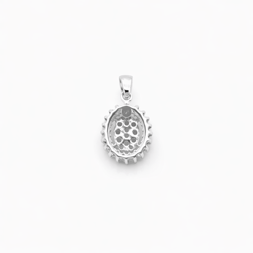 Pendentif Pendentif en or blanc 14 carats et diamants jaunes 58 Facettes Pendentif en or et diamants jaune
