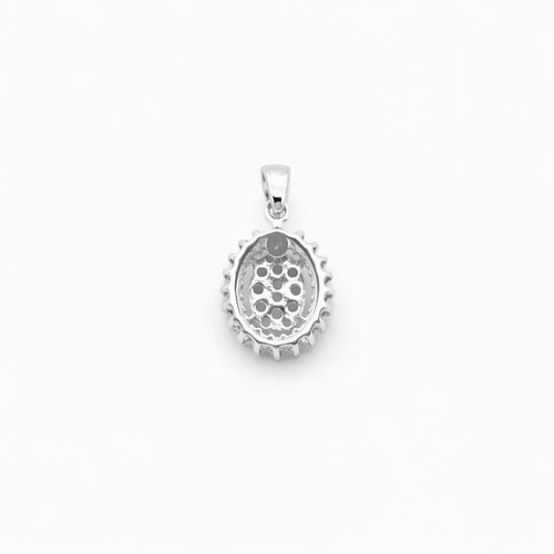 Pendentif Pendentif en or blanc 14 carats et diamants jaunes 58 Facettes Pendentif en or et diamants jaune