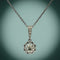 Collier Pendentif édouardien avec chaîne en or gris 18 carats et diamants 58 Facettes 90842+ ac12825