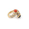 Bague 54 Kutchinsky - Bague Toi & Moi en or jaune 18 carats, corail, onyx et diamants 58 Facettes BS172