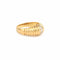 Bague 49 Bague de petit doigt godrons en or jaune 18 carats et diamants 58 Facettes BD218