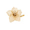 Broche Broche lys vintage en or jaune 18 carats, cristal de roche et diamants 58 Facettes BRO38