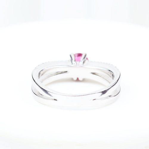 Bague 56 Bague rubis et diamants en or blanc 18K 58 Facettes 138317D