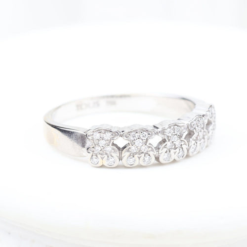 Bague 63 TOUS - Bague ours en or blanc 18K et diamants 58 Facettes 138244