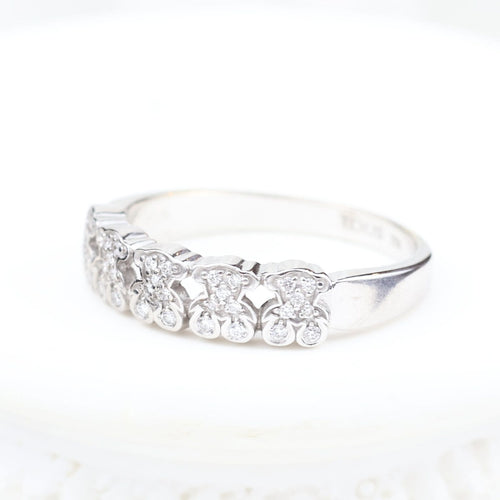 Bague 63 TOUS - Bague ours en or blanc 18K et diamants 58 Facettes 138244