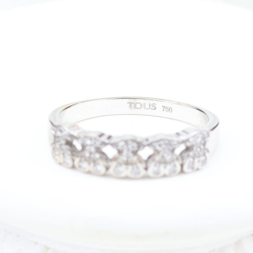 Bague 63 TOUS - Bague ours en or blanc 18K et diamants 58 Facettes 138244