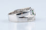 Bague 56 Bague étoile en or jaune et blanc 18K avec émeraude et diamants 58 Facettes BGETOIEM-107