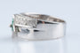 Bague 56 Bague étoile en or jaune et blanc 18K avec émeraude et diamants 58 Facettes BGETOIEM-107