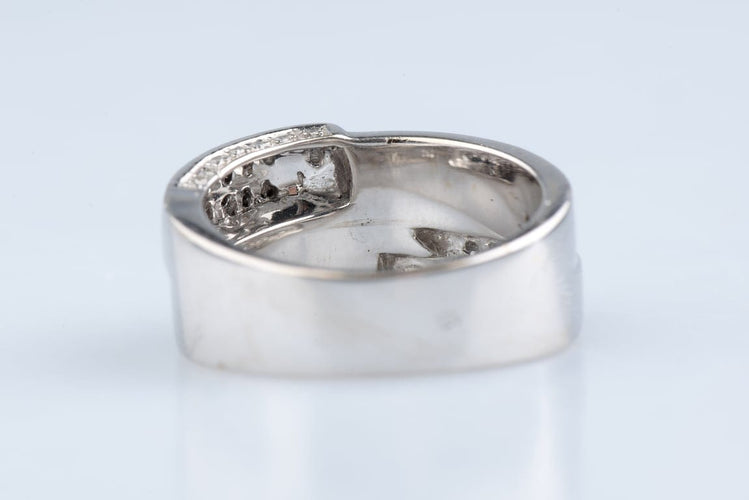 Bague 56 Bague étoile en or jaune et blanc 18K avec émeraude et diamants 58 Facettes BGETOIEM-107