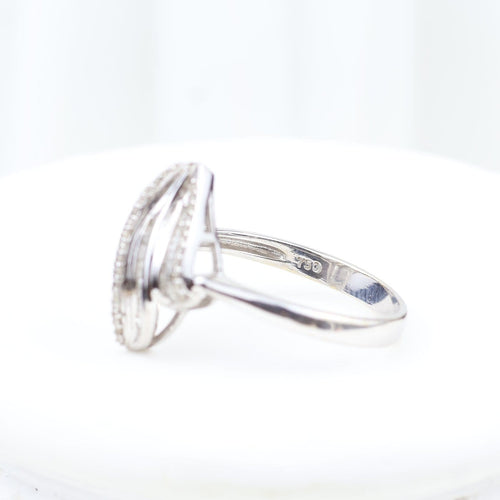 Bague 58 Bague en or blanc 18K à diamants baguette et brillants 58 Facettes 138314A