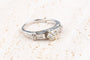 Bague 54 Alliance diamant en or blanc 18K avec diamants taille baguette 58 Facettes BG1117357-107