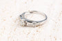 Bague 54 Alliance diamant en or blanc 18K avec diamants taille baguette 58 Facettes BG1117357-107