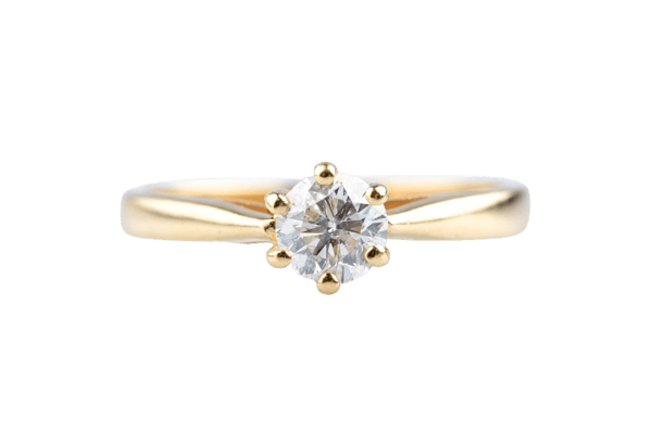 Bague 51 Bague solitaire en or jaune et blanc 18K avec diamant 58 Facettes BGALL50VS1-107